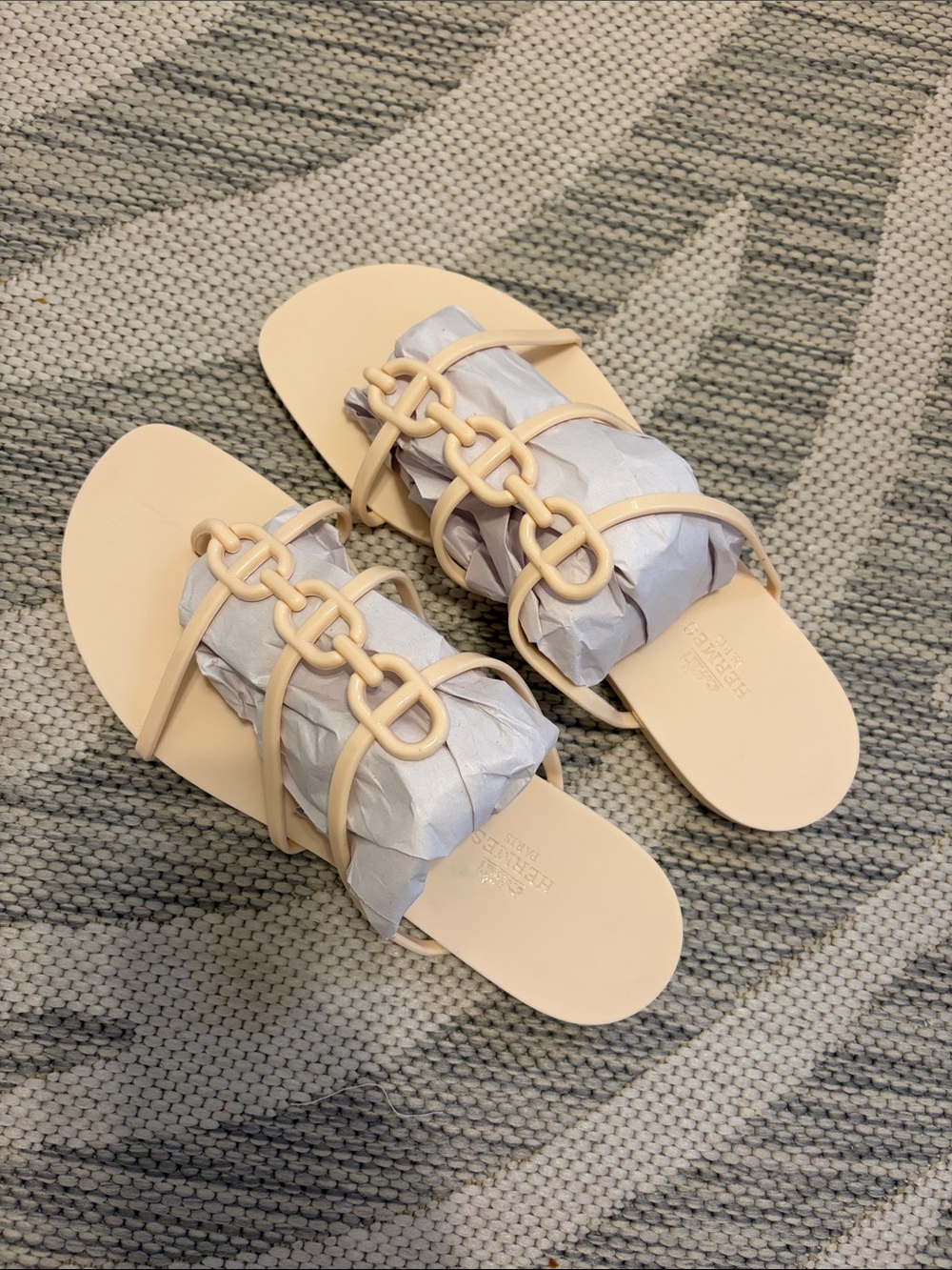 Hermes rubber slides